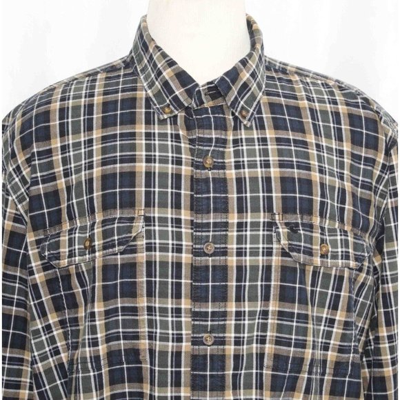 Carhartt Fort Relaxed Fit Long Sleeve‎ Plaid Button Up Shirt 101297-412 Mens 3XL - Picture 2 of 6